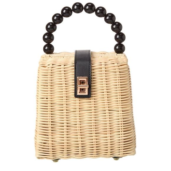 Surell Accessories Handbags - Surell Accessories Straw Basket Bag